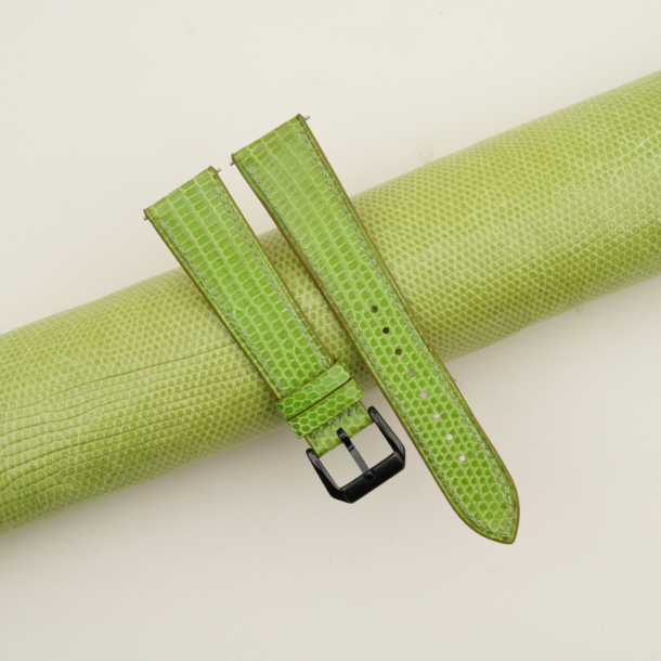 light green lizard leather samsung watch band