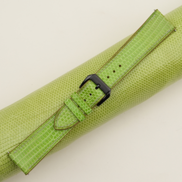 light green lizard leather samsung watch band