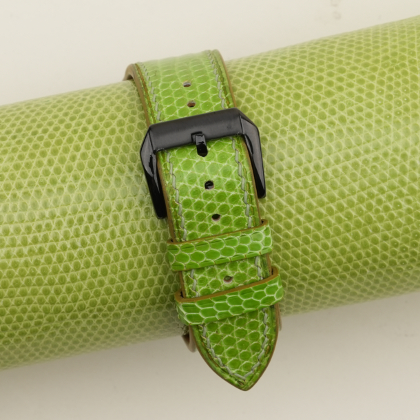 light green lizard leather samsung watch band