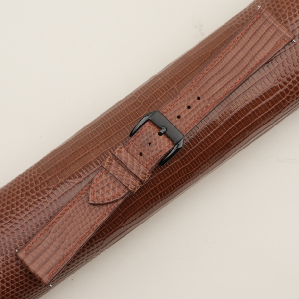 chocolate lizard leather samsung watch band