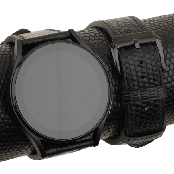 black lizard leather samsung watch band