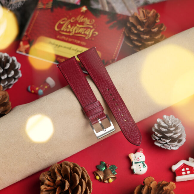 Christmas Gift Ideas Red Epsom watch strap