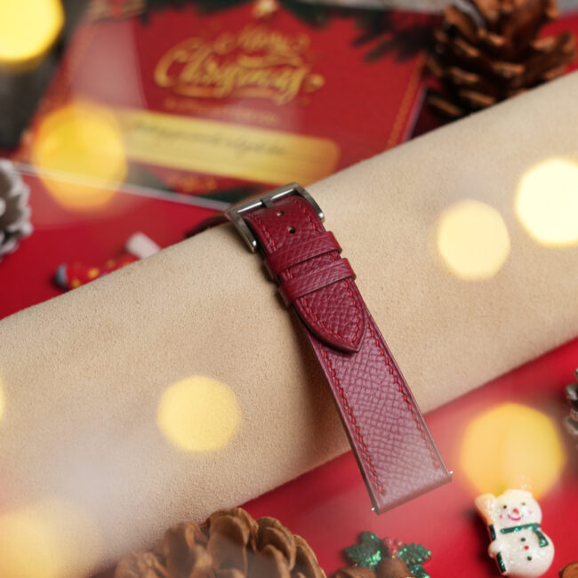 Christmas Gift Ideas Red Epsom watch strap