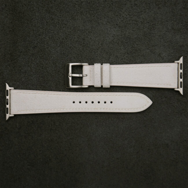 White Alcantara Apple Watch Band 1