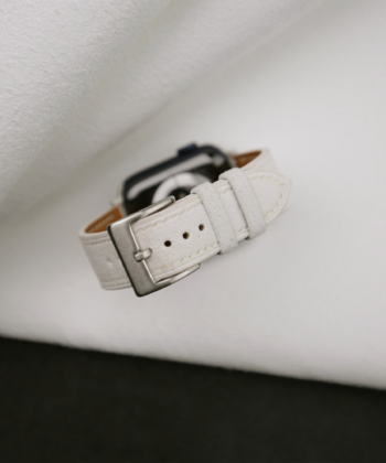 White Alcantara Apple Watch Band 3