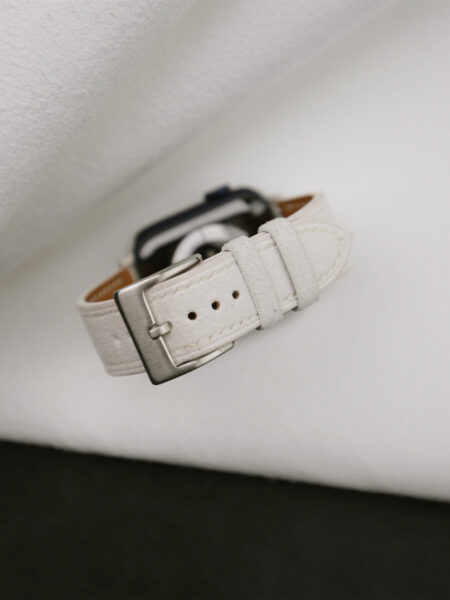 White Alcantara Apple Watch Band 3