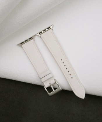 White Alcantara Apple Watch Band