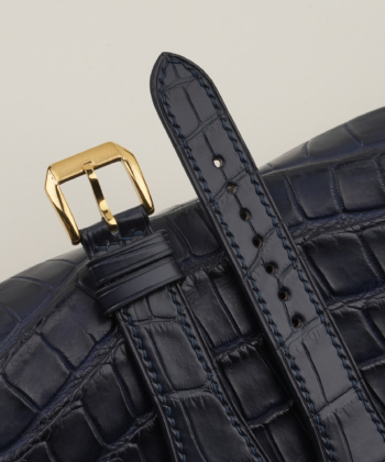 Slim Midnight Blue Alligator Leather Apple Watch Band