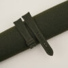 Curved End Olive Canvas Lining Brown Alran Cherve Folded Edges Watch Strap