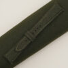 Olive Canvas Lining Brown Alran Cherve Folded Edges Watch Strap