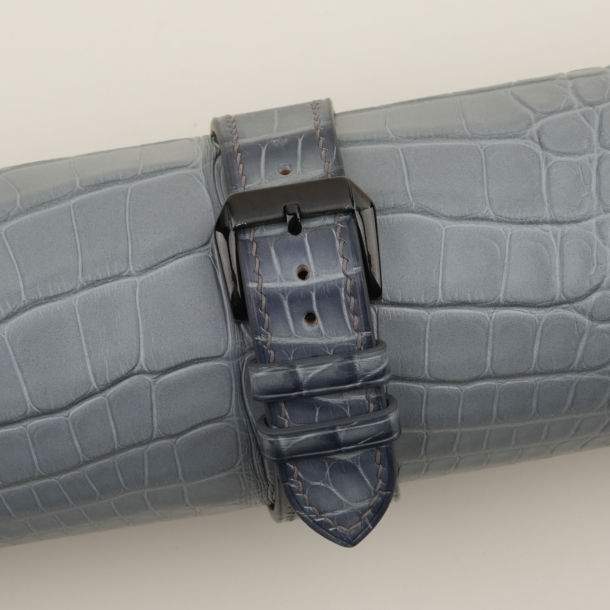 patina grey alligator leather samsung watch band