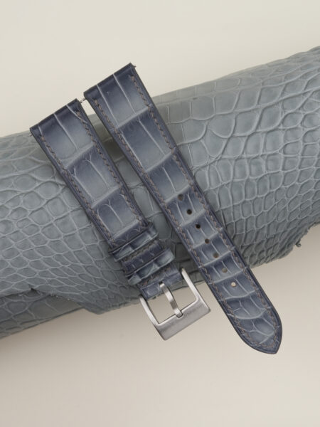Patina Grey Alligator Leather Watch Strap