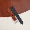Rally Cognac Shell Lining Navy Epsom Leather Watch Strap