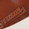 Rally Cognac Shell Lining Navy Epsom Leather Watch Strap