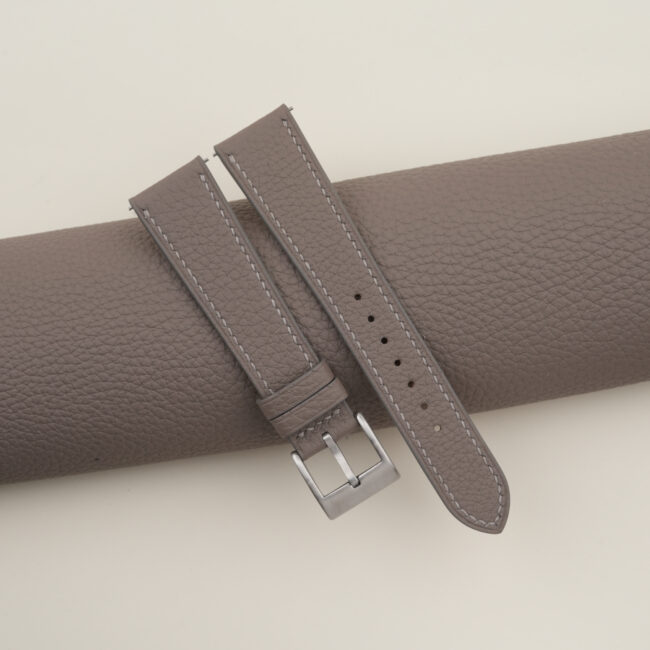 Cement Togo Leather Watch Strap