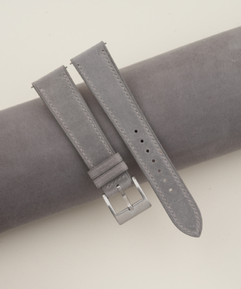 Grey Nubuck Leather Watch Strap