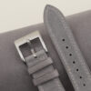 Grey Nubuck Leather Watch Strap