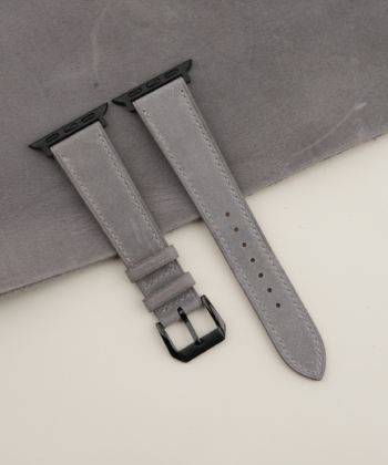 Grey Nubuck Leather Apple Watch Band