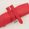 Rally Red Alligator Leather Folded Edge Watch Strap