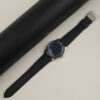 Box Calf Black Leather Strap for Baltic Watch