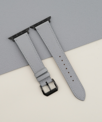 Light Grey Epsom Leather Apple Watch Band