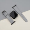 Light Grey Epsom Leather Apple Watch Band