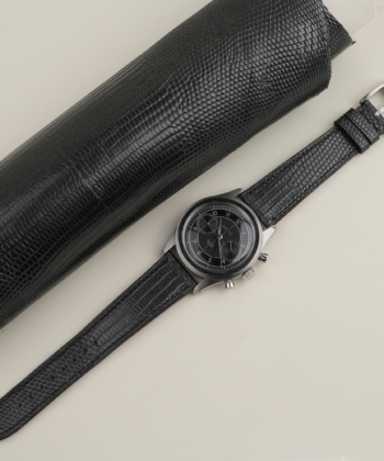 Zirconium Lizard Leather Strap for Baltic Watch