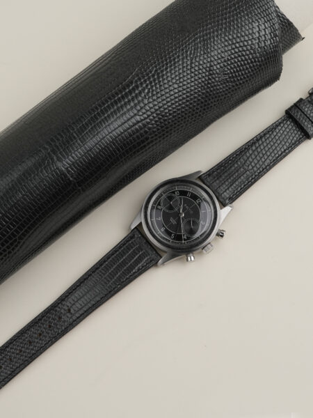 Zirconium Lizard Leather Strap for Baltic Watch