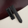 Curved End Full Padded Black Shell Cordovan Leather Watch Strap