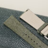 Vintage Moss Stingray Lining Pearl White Epsom Leather Watch Strap