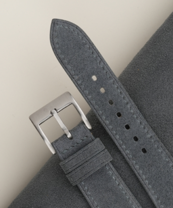 Stone Grey Suede Leather Watch Strap