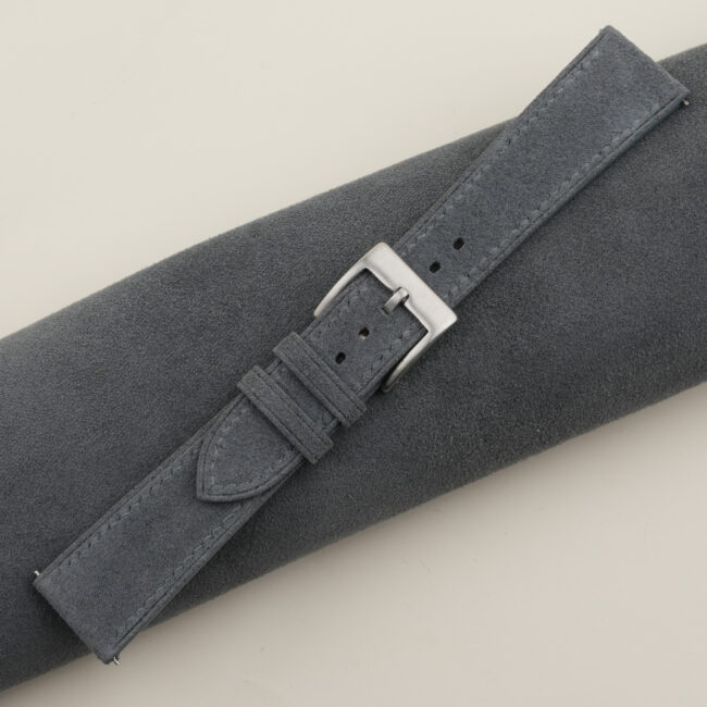 Stone Grey Suede Leather Watch Strap