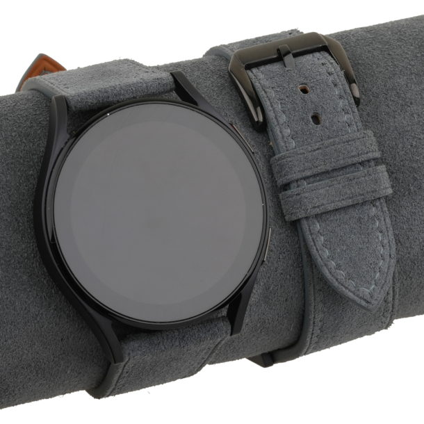 stone grey suede leather samsung watch band