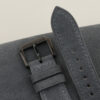 Stone Grey Suede Leather Samsung Watch Band