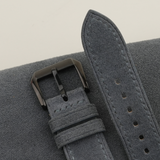 stone grey suede leather samsung watch band