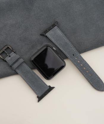 Stone Grey Suede Leather Apple Watch Band