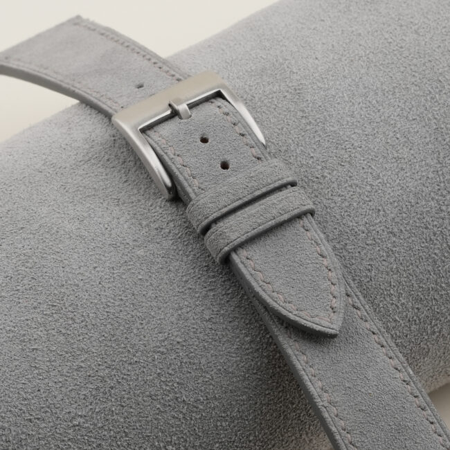 Light Grey Suede Leather Watch Strap