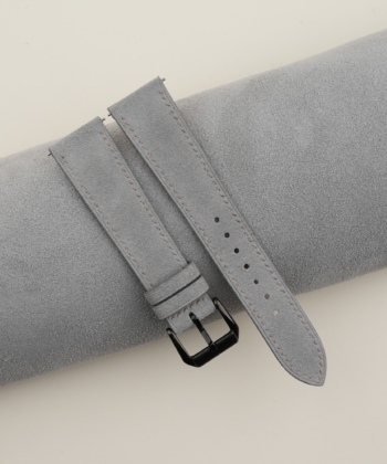 Light Grey Suede Leather Samsung Watch Band