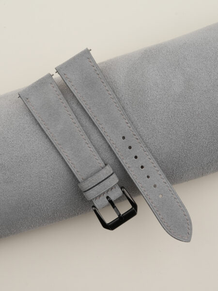 Light Grey Suede Leather Samsung Watch Band