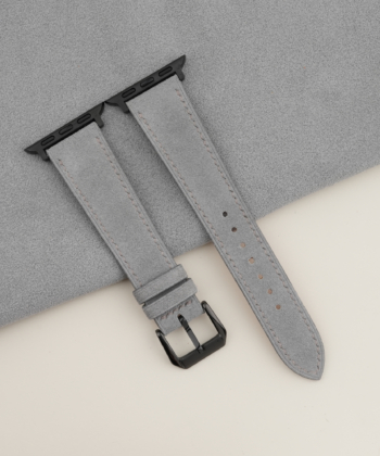 Light Grey Suede Leather Apple Watch Band