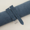 Jean Blue Suede Leather Watch Strap