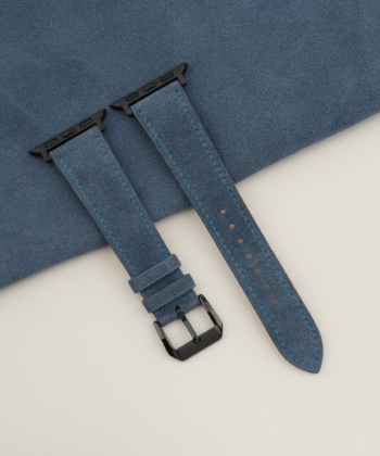 Jean Blue Suede Leather Apple Watch Band