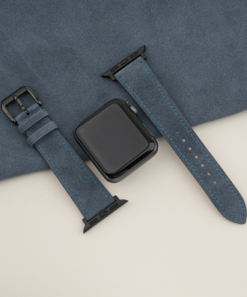 Jean Blue Suede Leather Apple Watch Band