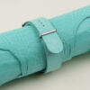 NATO Turquoise Alligator Lining Pink Alligator Round Scales Leather Watch Strap