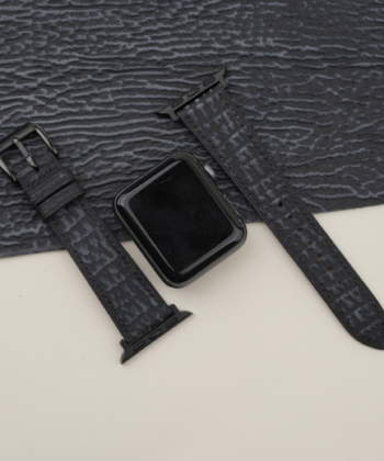 Black Shark Leather Apple Watch Band