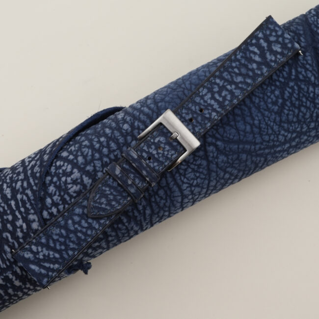 Blue Shark Leather Watch Strap