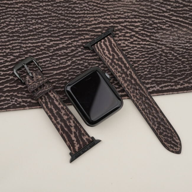 Brown Shark Leather Apple Watch Band