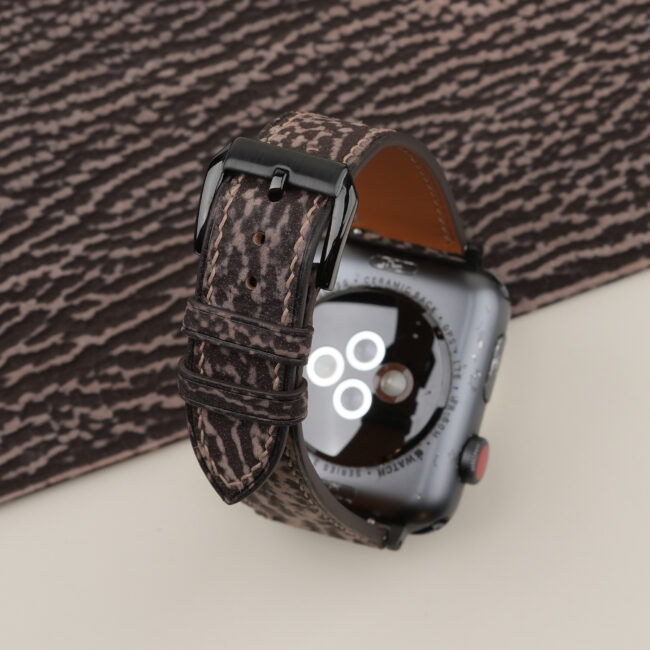 Brown Shark Leather Apple Watch Band