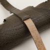 NATO Olive Alligator Lining Natural Alligator Round Scales Leather Watch Strap