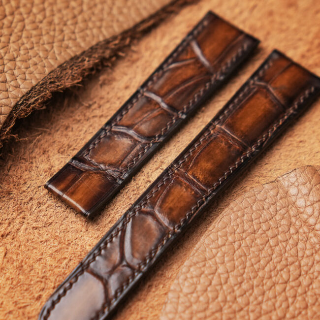 patina brown watch strap